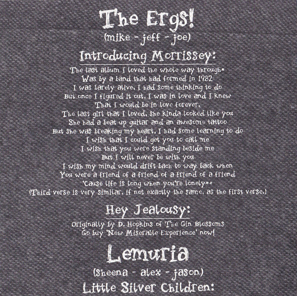The Ergs! - Lemuria (3) : The Ergs! - Lemuria (7")
