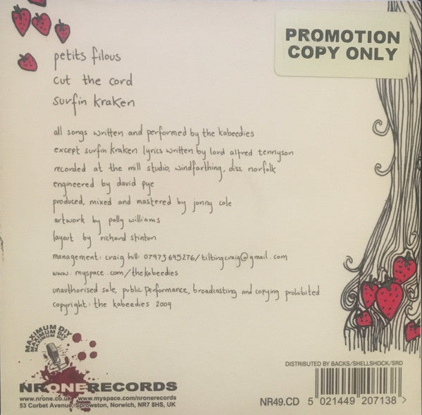 The Kabeedies : Petite Filous (CD, Single)