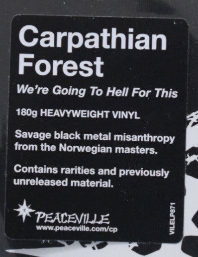 Carpathian Forest : We're Going To Hell For This (LP, Comp)