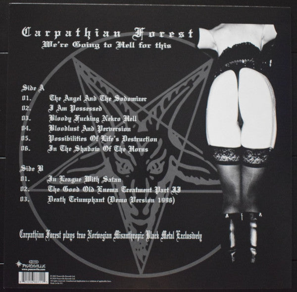 Carpathian Forest : We're Going To Hell For This (LP, Comp)