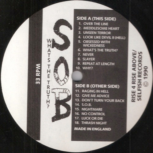 S.O.B* : What's The Truth? (LP, Album, Tou)