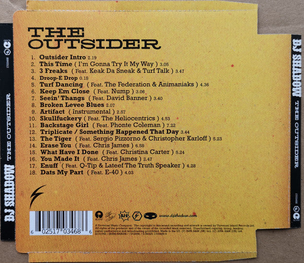 DJ Shadow : The Outsider (CD, Album, S/Edition, Sup)