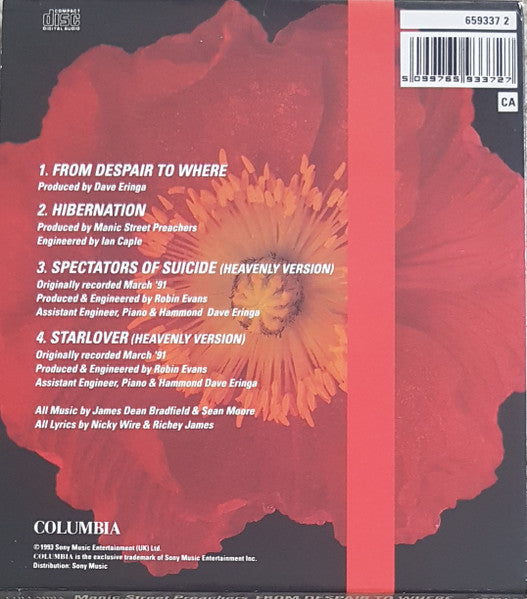 Manic Street Preachers : From Despair To Where (CD, Single, Dig)