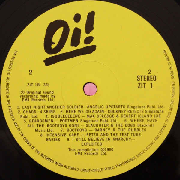 Various : Oi! The Album (LP, Album, Comp)