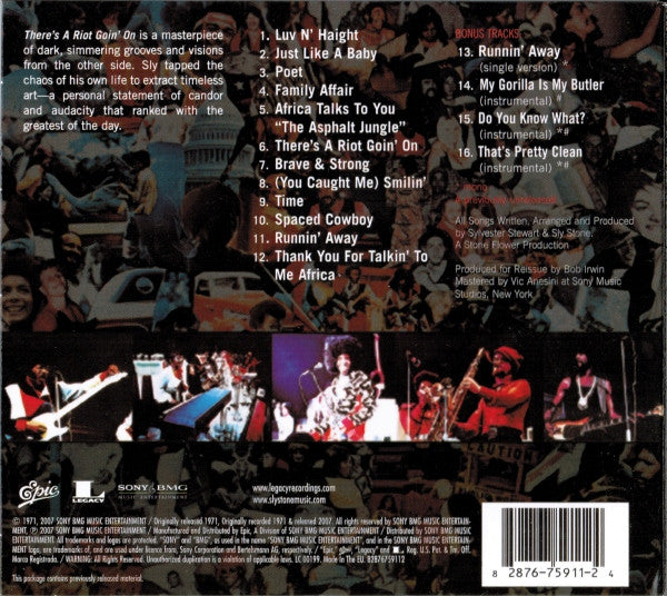 Sly & The Family Stone : There's A Riot Goin' On (CD, Album, Dlx, RE, RM, Dig)