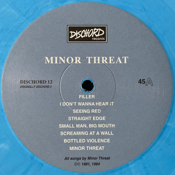 Minor Threat : Minor Threat (12", Album, Comp, RE, RM, Blu)