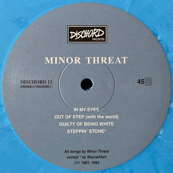Minor Threat : Minor Threat (12", Album, Comp, RE, RM, Blu)
