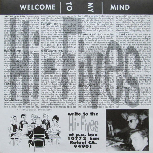 The Hi-Fives : Welcome To My Mind (LP, Album)