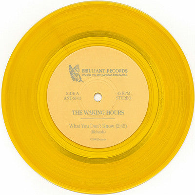 The Waking Hours : What You Don't Know (7", Single, Yel)