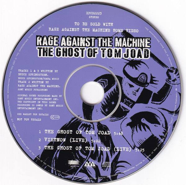 Rage Against The Machine : The Ghost Of Tom Joad (CD, Promo)