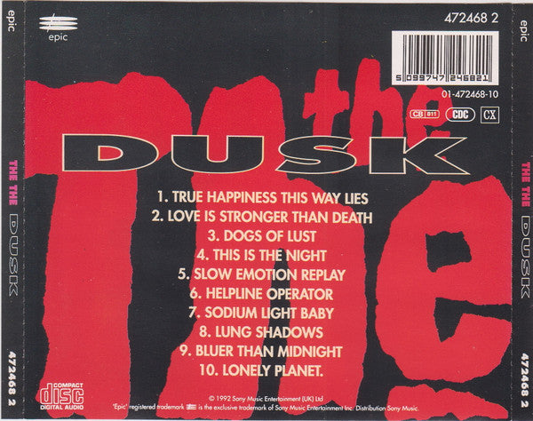 The The : Dusk (CD, Album, RE)