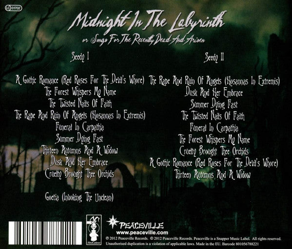 Cradle Of Filth : Midnight In The Labyrinth (2xCD, Album, RE)
