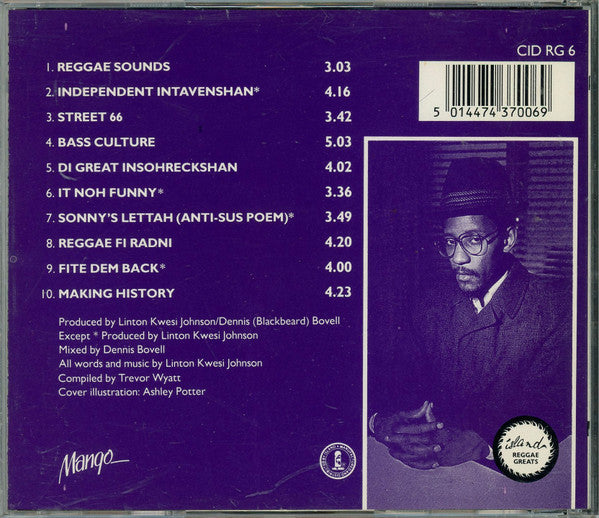 Linton Kwesi Johnson : Reggae Greats (CD, Comp)
