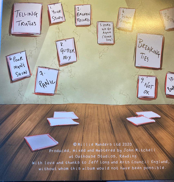 Millie Manders & The Shutup : Telling Truths, Breaking Ties (LP, Album, Red)
