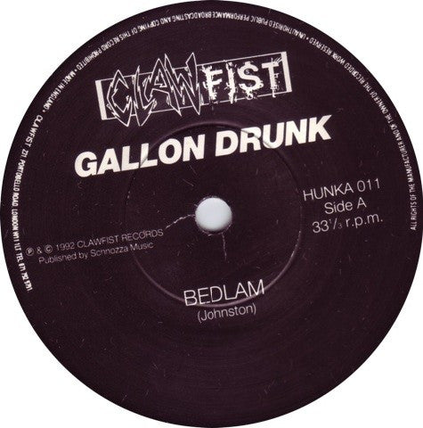Gallon Drunk : Bedlam (7", Single)