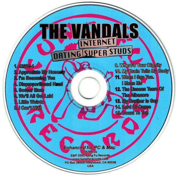 The Vandals : Internet Dating Super Studs (CD, Album, Enh)