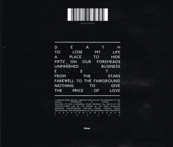 White Lies (2) : To Lose My Life... (CD, Album)