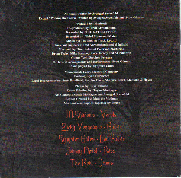 Avenged Sevenfold : Waking The Fallen (CD, Album, RE, Sli)