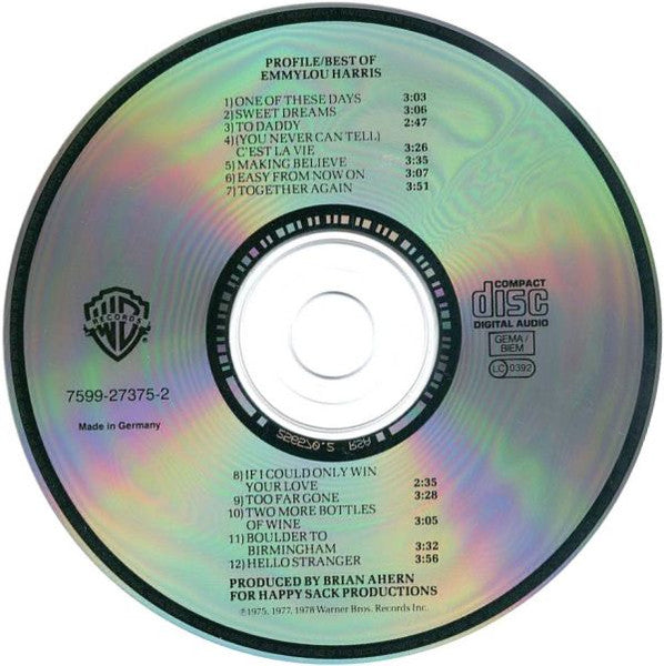 Emmylou Harris : Profile (Best Of Emmylou Harris) (CD, Comp, RE)