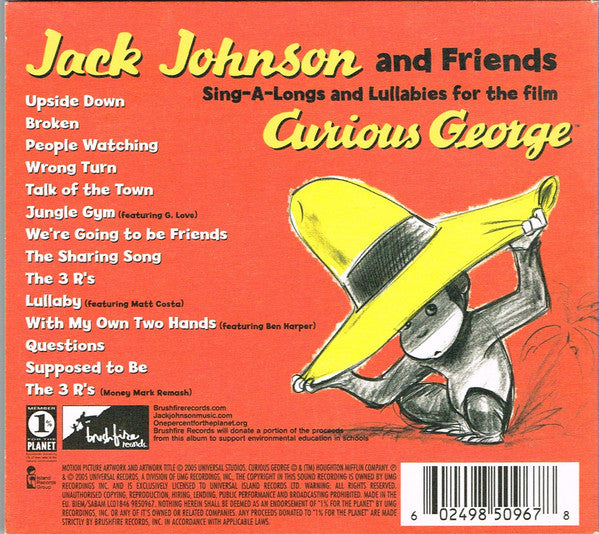 Jack Johnson And Friends* : Sing-A-Longs And Lullabies For The Film Curious George (CD, Album, Dig)