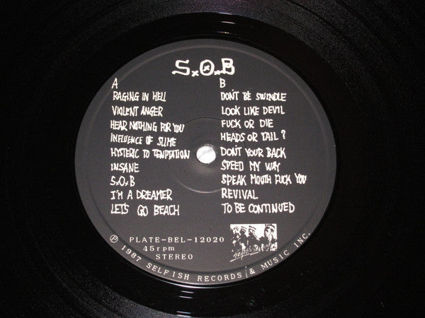 S.O.B* : Don't Be Swindle (12", Album)
