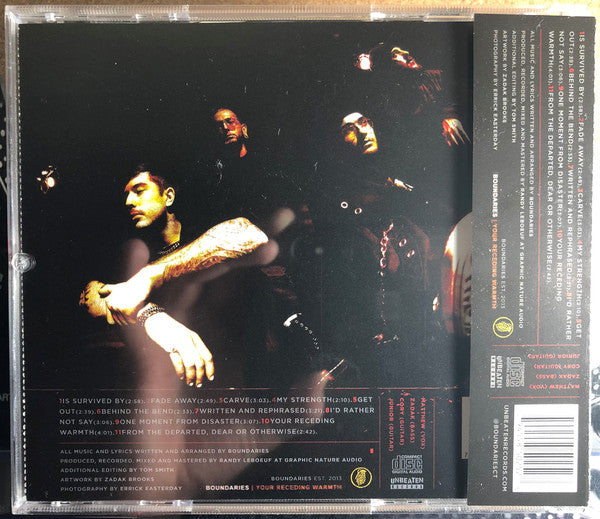 Boundaries (3) : Your Receding Warmth (CD, Album)