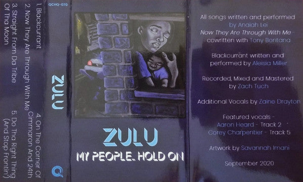 Zulu (39) : My People... Hold On (Cass, EP, Ltd, Whi)