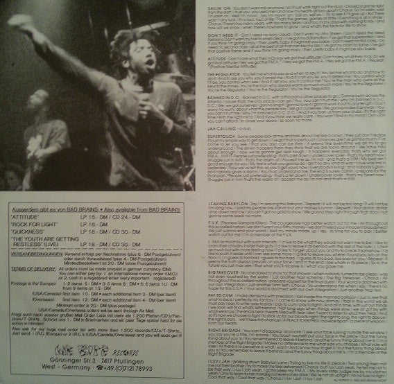 Bad Brains : Attitude (The ROIR Sessions) (LP, Album, RE)