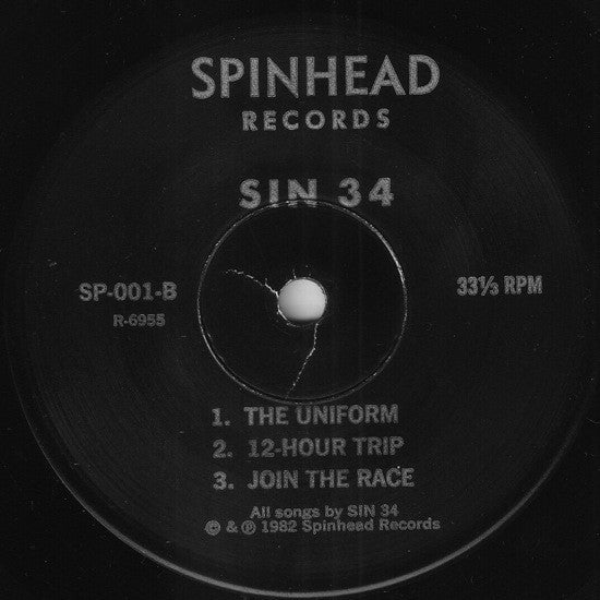 Sin 34 : Die Laughing (7", EP, RP)