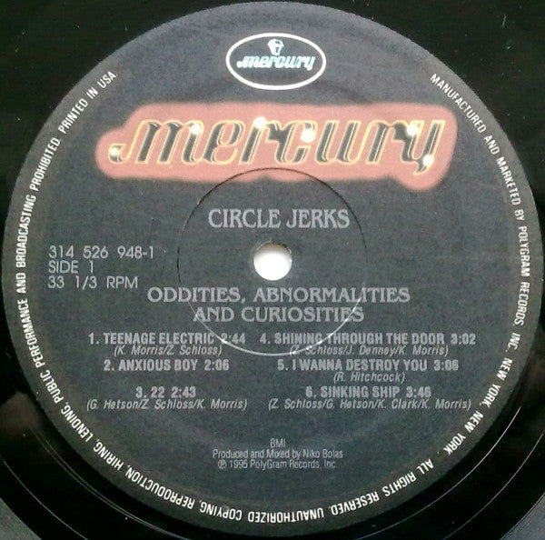 Circle Jerks : Oddities, Abnormalities And Curiosities (LP, Album)