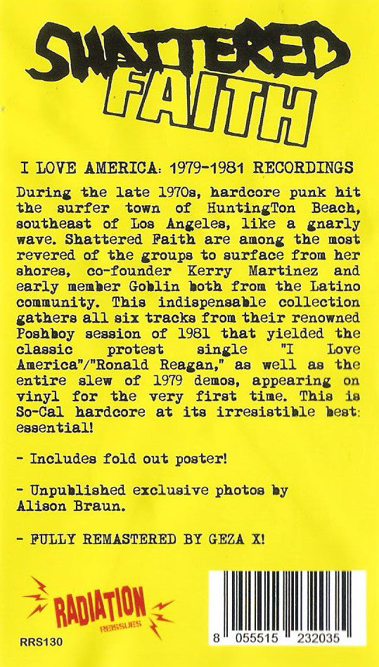 Shattered Faith : I Love America 1979 - 1981 Recordings (LP, Comp, Ltd, RM)