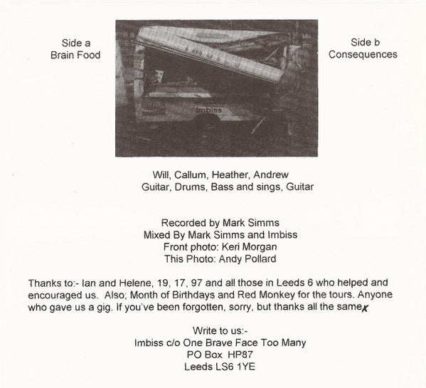 Imbiss : Brain Food / Consequences (7", Single)