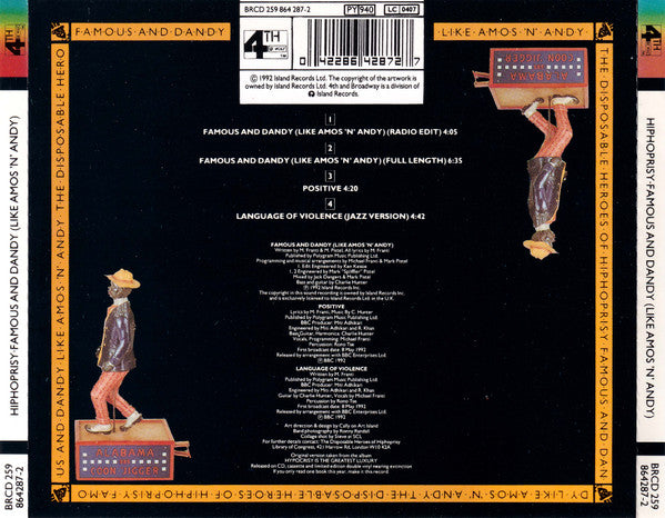 The Disposable Heroes Of Hiphoprisy : Famous And Dandy (Like Amos 'N' Andy) (CD, Single)