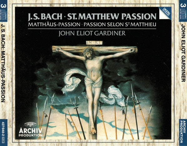 J.S. Bach* – John Eliot Gardiner : St. Matthew Passion = Matthäus-Passion = Passion Selon St Matthieu (3xCD, RP, PMD + Box, Sli)