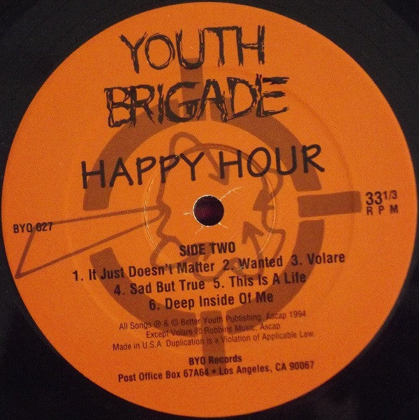 Youth Brigade : Happy Hour (LP, Album)