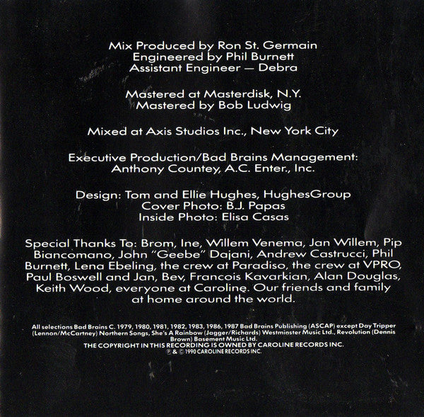 Bad Brains : The Youth Are Getting Restless (Live At The Paradiso, Amsterdam, 1987) (CD, Album)