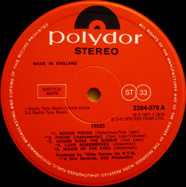Focus (2) : Focus (LP, Comp)