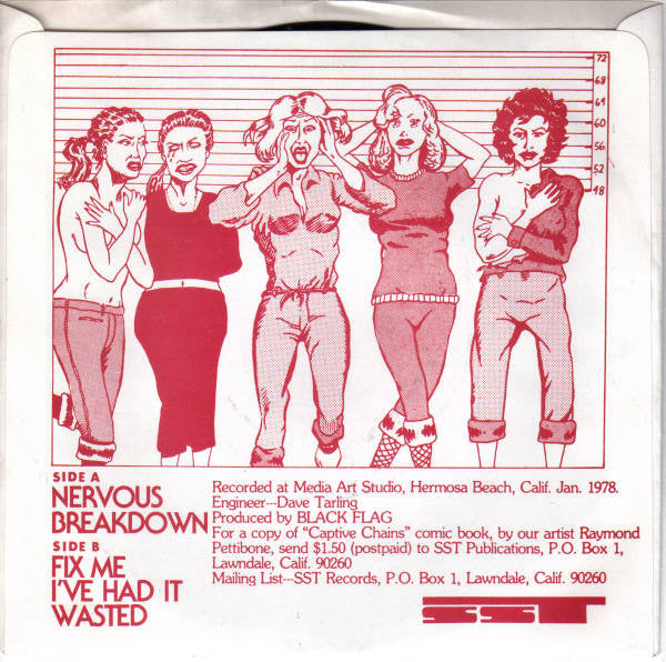 Black Flag : Nervous Breakdown (7", EP, RP, V 5)