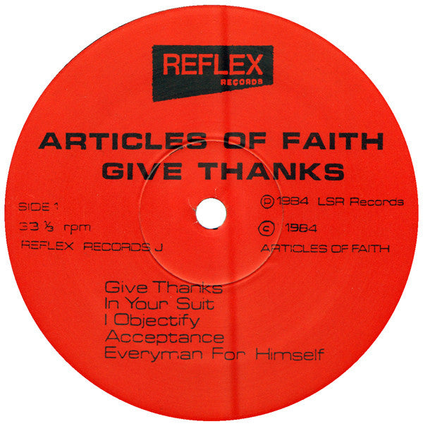 Articles Of Faith : Give Thanks (LP, Album)