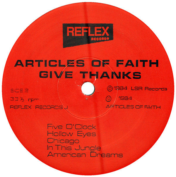 Articles Of Faith : Give Thanks (LP, Album)