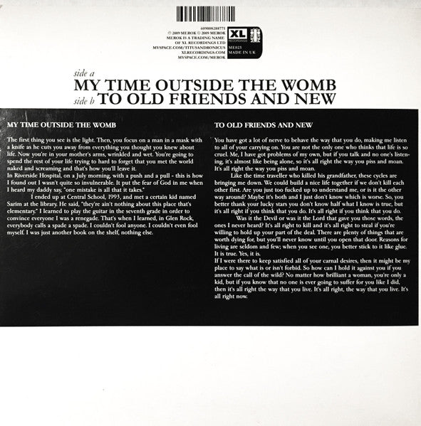 Titus Andronicus : My Time Outside The Womb (7", Ltd)