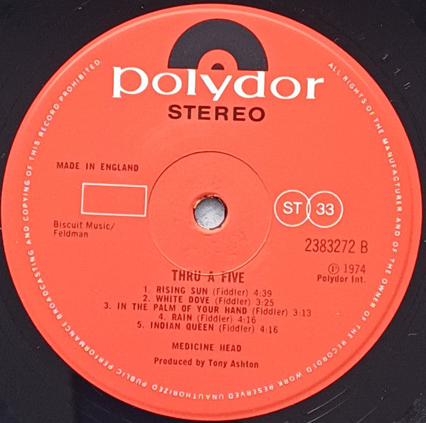 Medicine Head (2) : Thru' A Five (LP, Album)