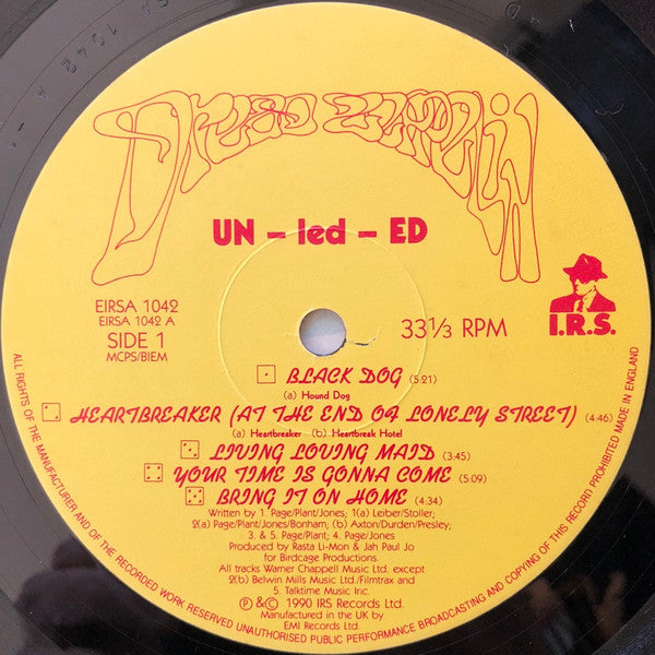 Dread Zeppelin : Un-Led-Ed (LP, Album)