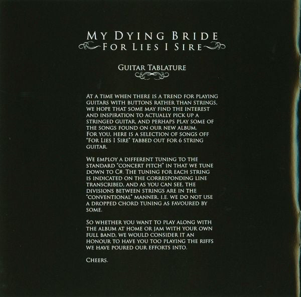 My Dying Bride : For Lies I Sire (CD, Album, Ltd, S/Edition, O-C)