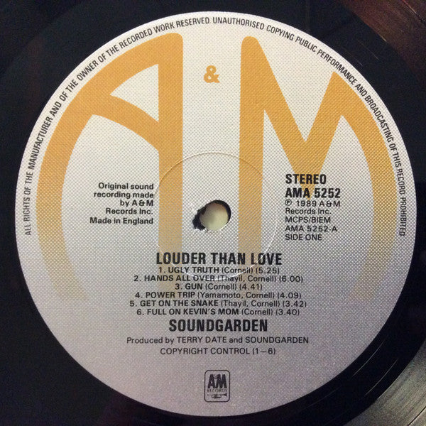 Soundgarden : Louder Than Love (LP, Album)