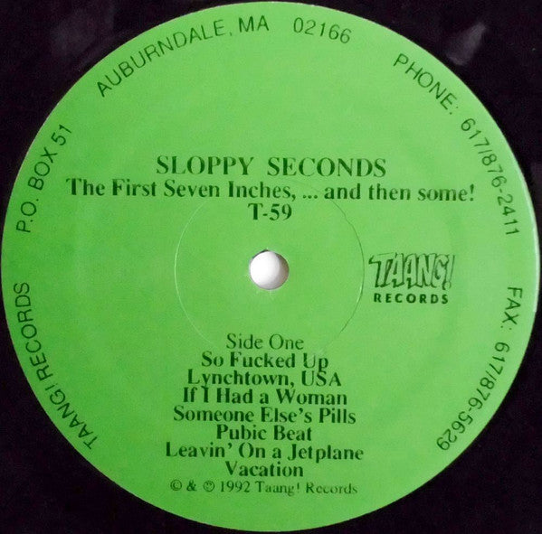 Sloppy Seconds : The First Seven Inches...And Then Some! (LP, Comp)