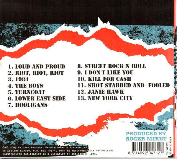 Roger Miret & The Disasters : 1984 (CD, Album)