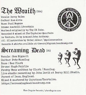 The Wraith (2) / Screaming Dead : The Wraith / Screaming Dead (Cass, Single, Ltd)