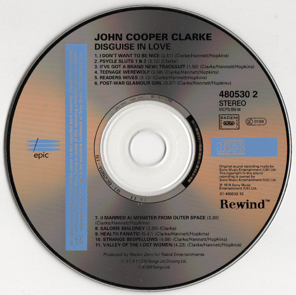 John Cooper Clarke : Disguise In Love (CD, Album, RE)