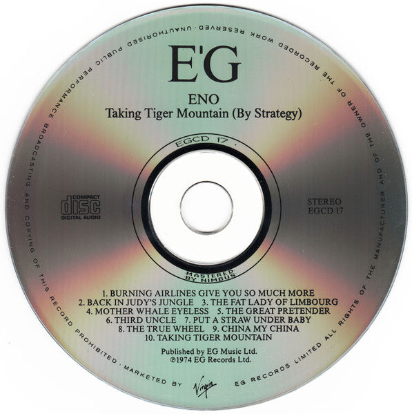 Eno* : Taking Tiger Mountain (By Strategy) (CD, Album, RE)